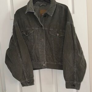 American Eagle Outfitters Olive Jean Corduroy Jacket, EUC, size L